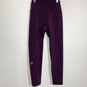 Ptula Leggings Womens Small Purple High Rise Crossover Waist Yoga Athletic Gym